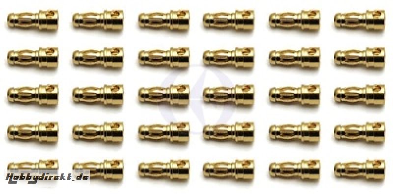 TEAM ASSOCIATED 3,5mm Goldkontakt-Stecker (30 x Stecker) Thunder