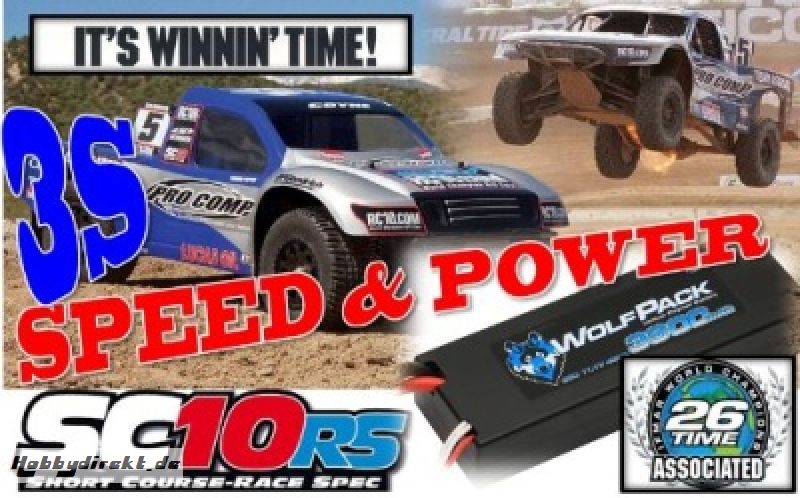 TEAM ASSOCIATED SC10RS Brushless 3S-SPEED RTR2.4G Pro Comp Thund