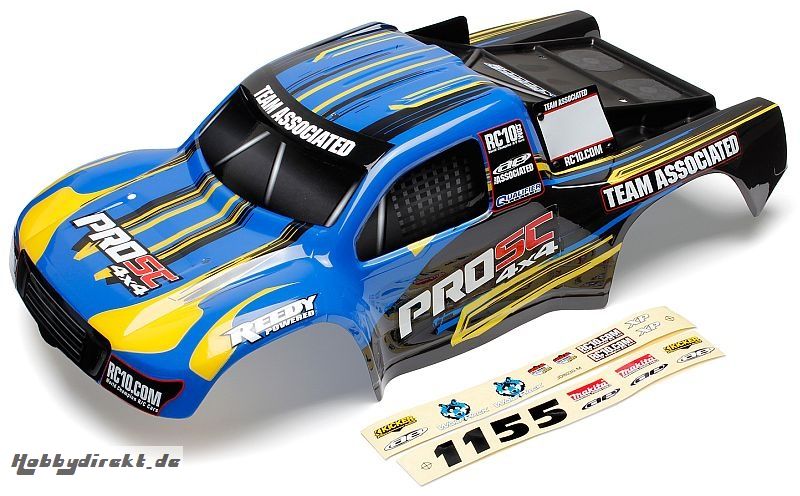 ProSC Body, blue/yellow, ProSC 4x4 Thunder Tiger 0307238