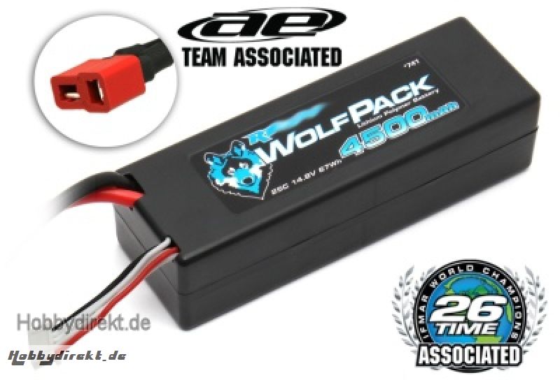 TEAM ASSOCIATED LiPo 14,8V Hardcase 4500mAh 25C WolfPack Thunder