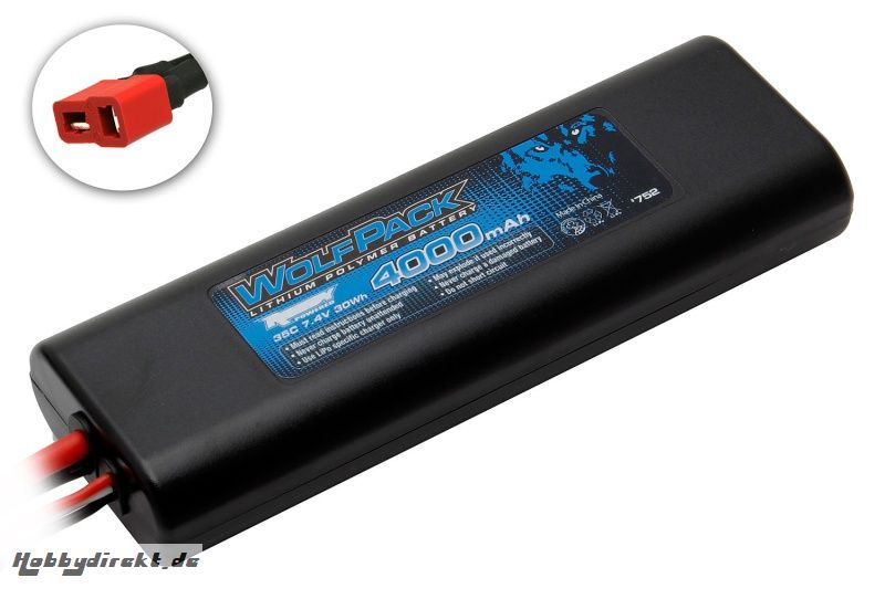 TEAM ASSOCIATED WolfPack Gen2 4000mAh 35C 7.4V Thunder Tiger 030