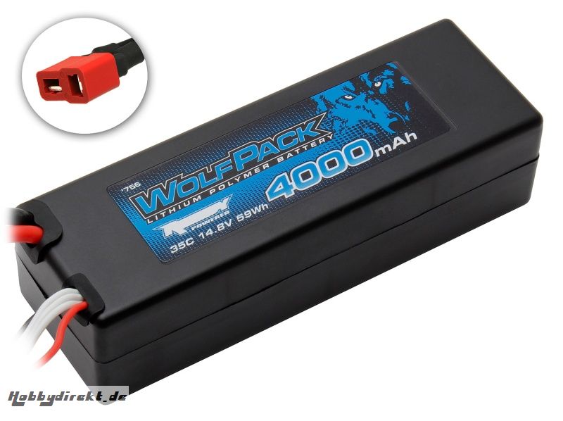 TEAM ASSOCIATED WolfPack Gen2 4000mAh 35C 14.8V Thunder Tiger 030756