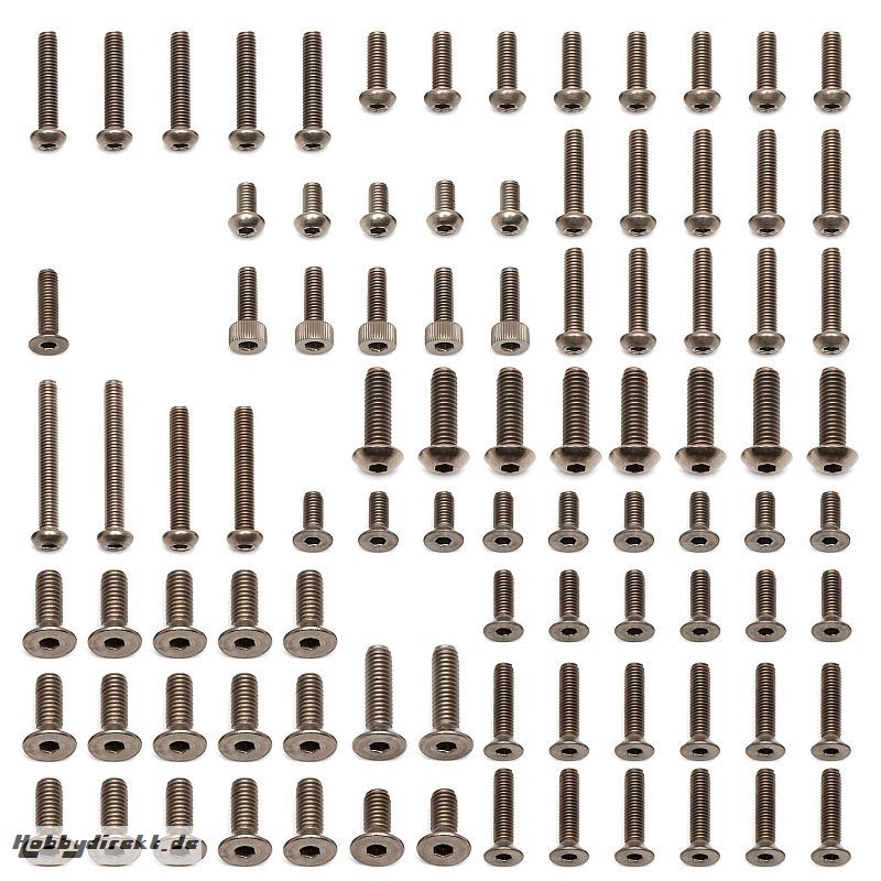 RC8B3 Upper Titanium Screw Set Thunder Tiger 03081274