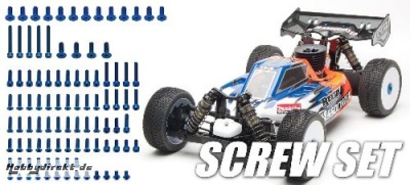 RC8.2 Alu-Schrauben-Satz, Blau FACTORY TEAM Leichtgewicht Thunder Tiger 03089562