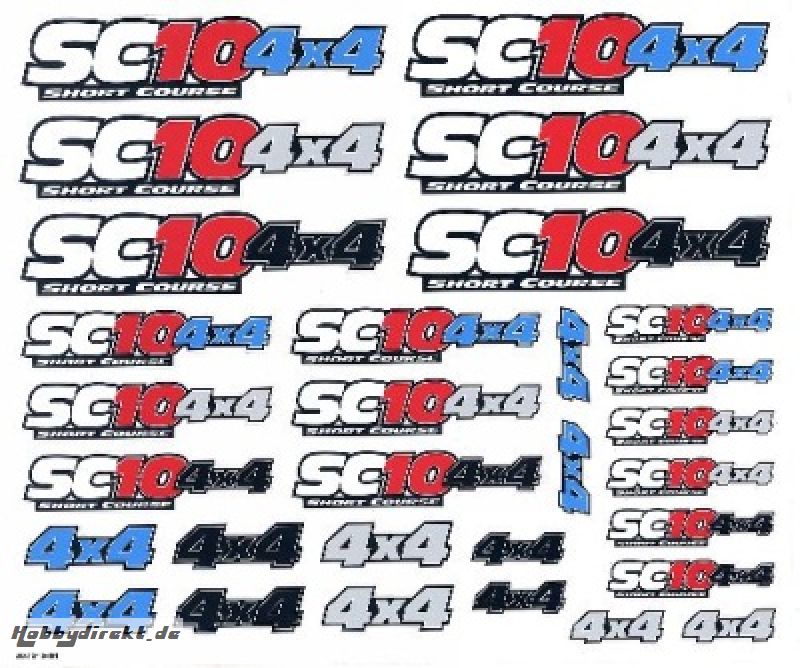 SC10 4x4 DECAL Aufkleber-Bogen Thunder Tiger 03091169