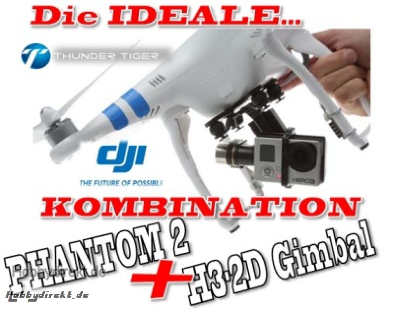 DJI P II V2.0 - RTF Quadrokopter 2.4GHz - NEUE Version Thunder Tiger 0361002G