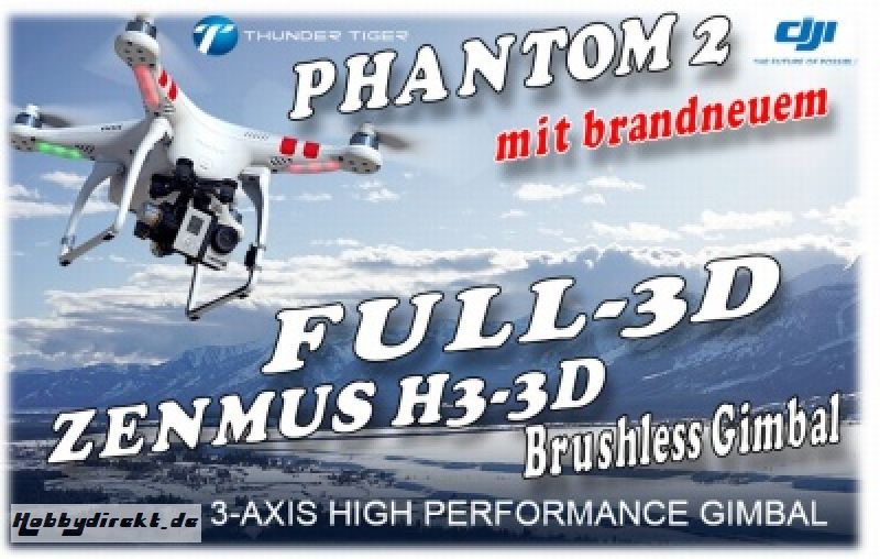 DJI PHANTOM 2 V3.0 und H3-3D Gimbal Thunder Tiger 0361002G5