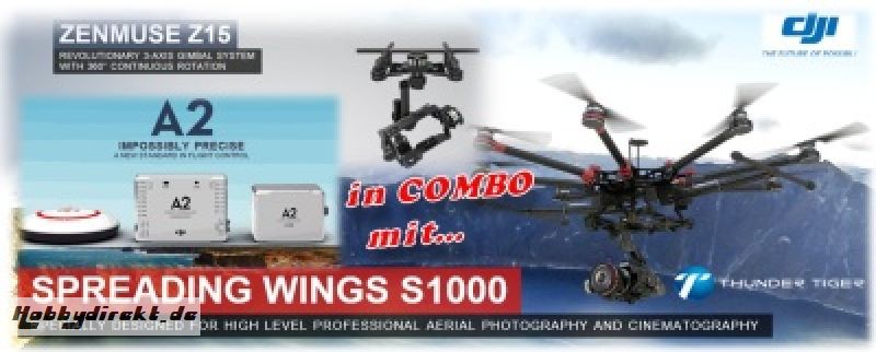 DJI S1000 PREMIUM OctoCopter mit ZENMUSE Z15 SONY NEX5N Thunder Tiger 036S1000S7