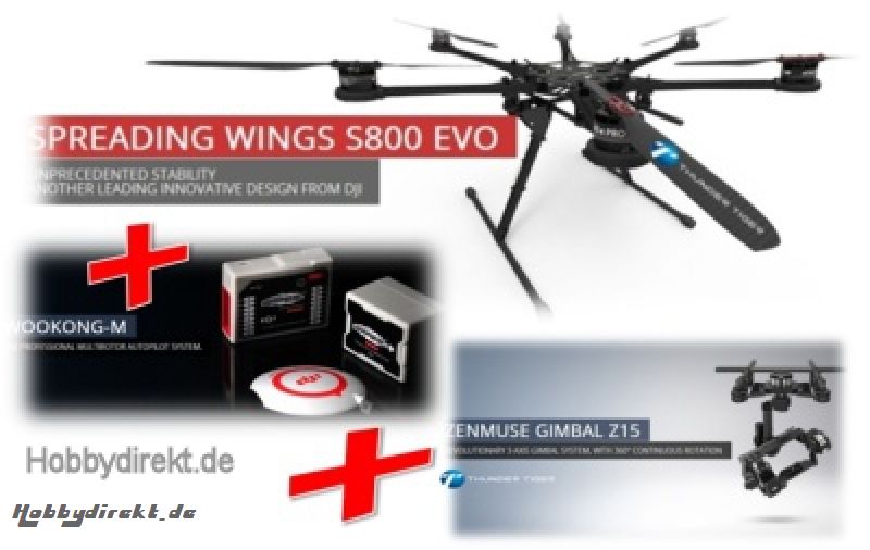 DJI S800 EVO SUPER COMBO HexaCopter Kit Thunder Tiger 036S800ES