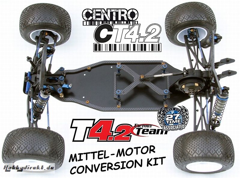 CT4.2 CENTRO Mittel-Motor-Conversion für RC10T4.1 & T4.2 Thunder