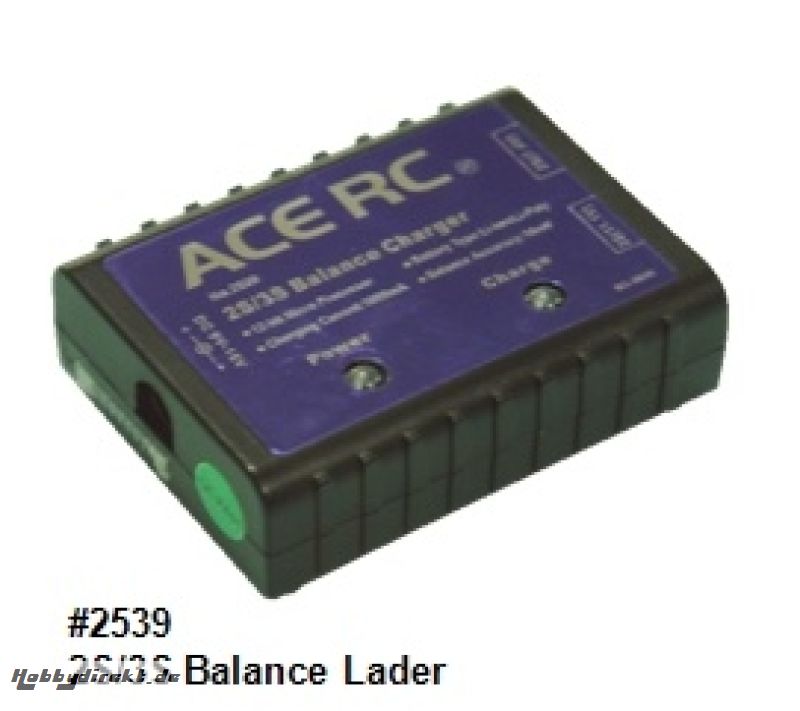 LiPo Balancer Lader, 2S & 3S Automatik, 1A Ladestrom Thunder Tiger 2539