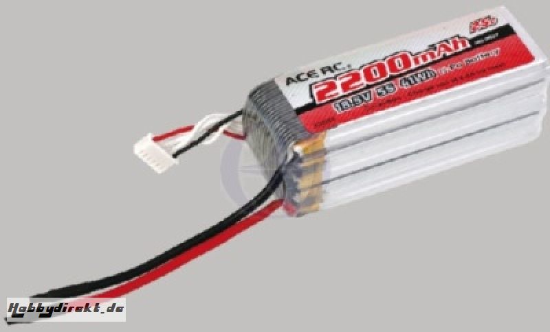 LiPo 5S-2200 25C 18,5V, ACE Thunder Tiger 2827