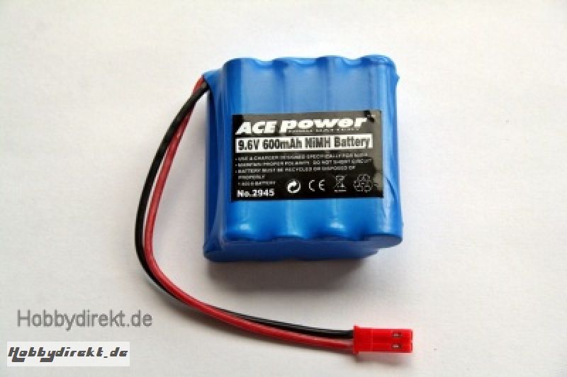 NI-MH BATTERY,9.6V/0.6AH Thunder Tiger 2945