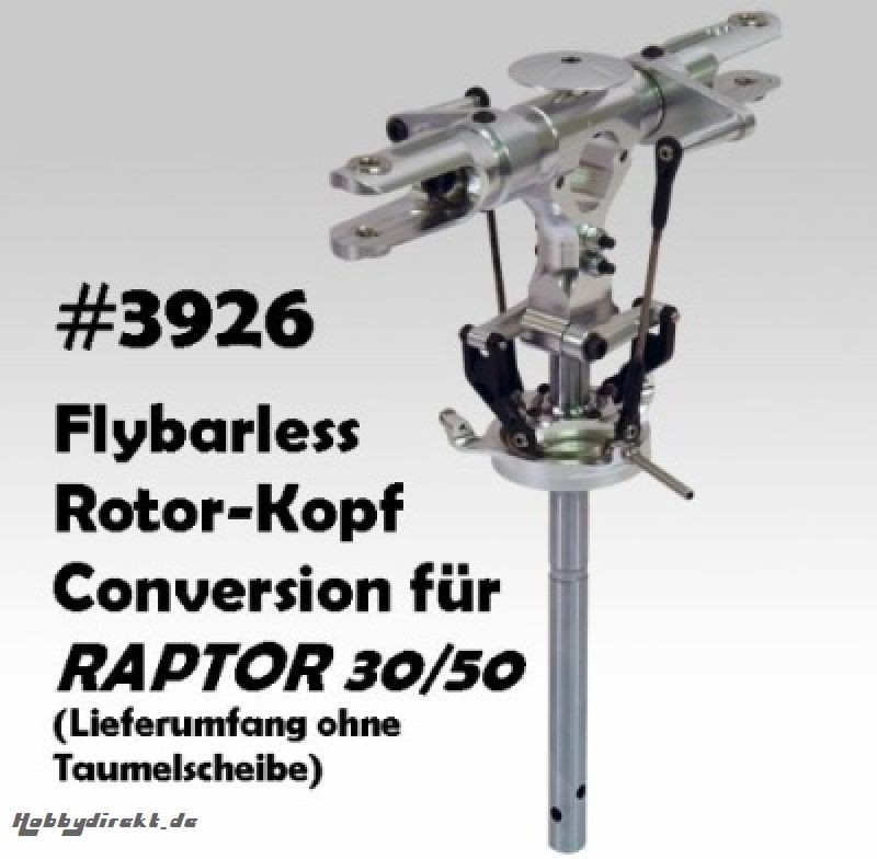 Flybarless Rotorkopf Voll-Alu CNC Conversion R30/50 Serie Thunder Tiger 3926