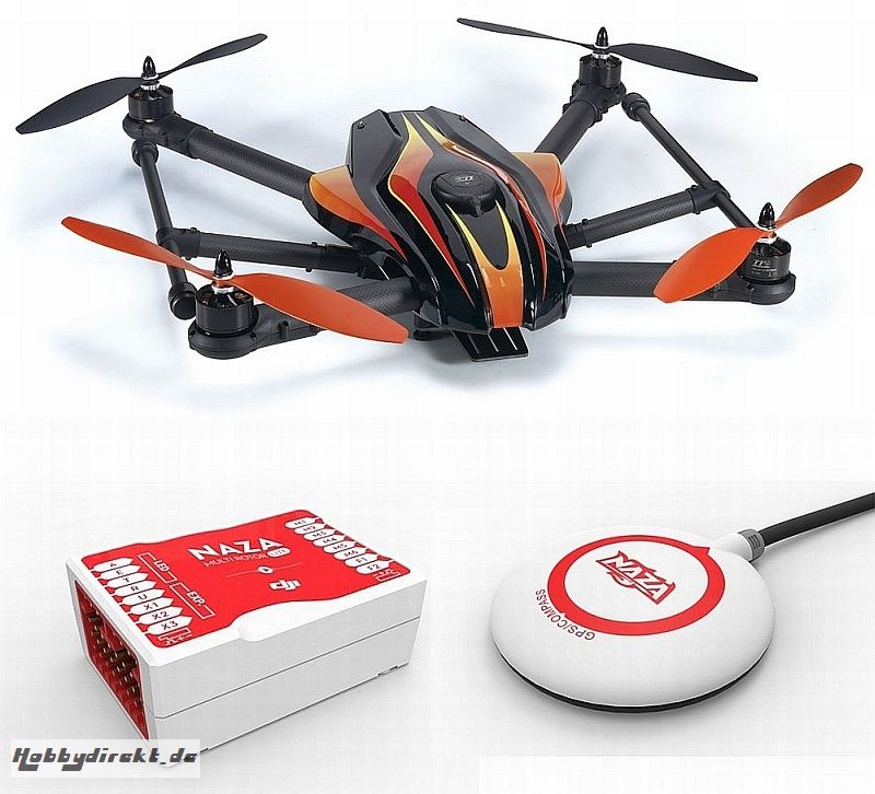 X650 Quadrocopter, Kit inkl. Antriebsset, DJI Naza Lite GPS Thunder Tiger 4000-K11NL