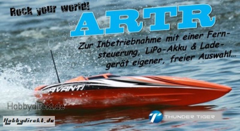 AVANTI OBL ARTR Brushless Kompakt-Power-Boot ORANGE Thunder Tiger 5129-A23O