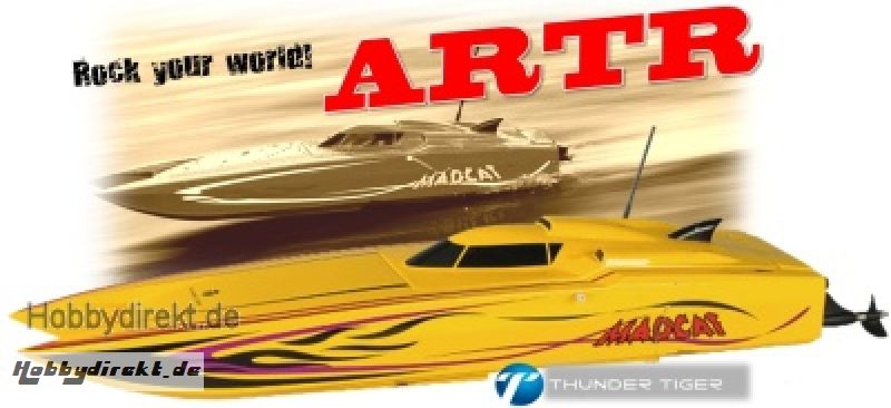 MADCAT OBL ARTR Brushless Kompakt-Power-Katamaran GELB Thunder Tiger 5130-A23Y