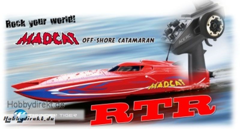 MADCAT OBL RTR Brushless Kompakt-Power-Katamaran 2.4GHz Thunder Tiger 5130-F11R