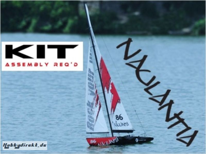 Racing-Segel-Yacht NAULANTIA 1:25, Baukasten, ROT Thunder Tiger 5549-R