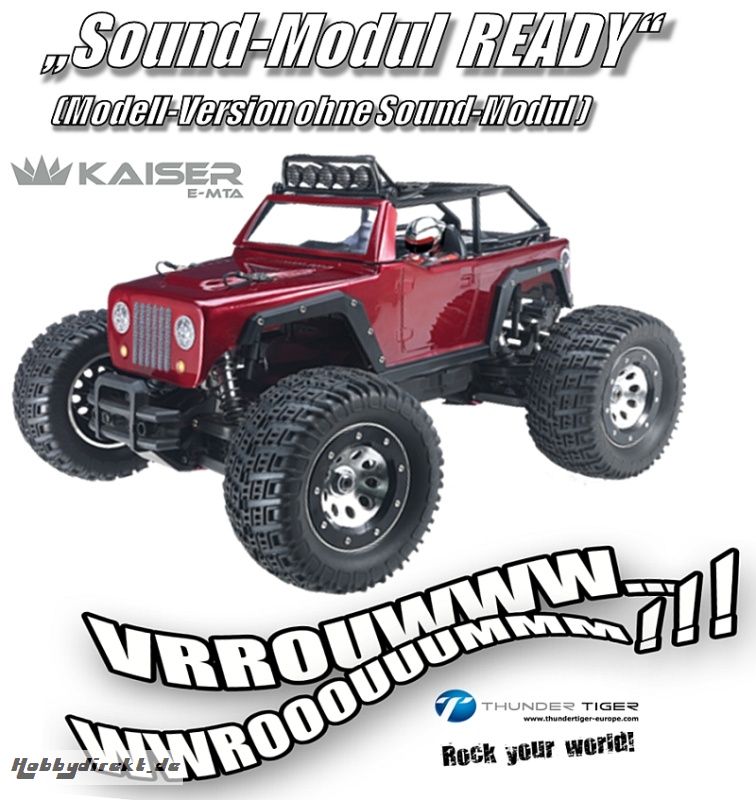 KAISER e-MTA 1:8 Brushless 4WD 6S Monster-Truck ROT RTR Thunder Tiger 6411-F112-S