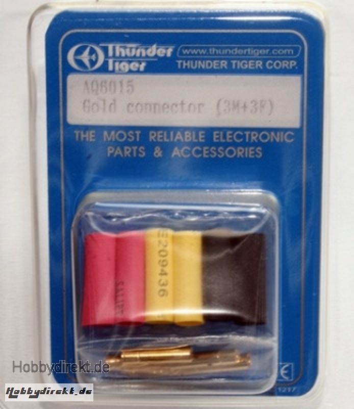 Goldkontakt Stecker+Buchse 3Paar Thunder Tiger AQ6015