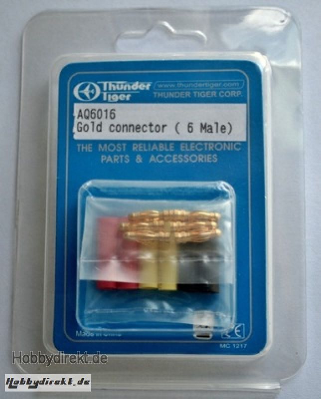 Goldkontakt Stecker 6Stück Thunder Tiger AQ6016