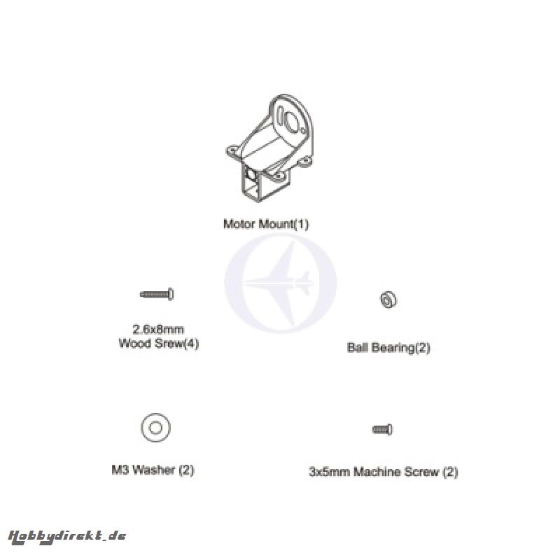 STD Motor Halterung 4331 Thunder Tiger AS6456