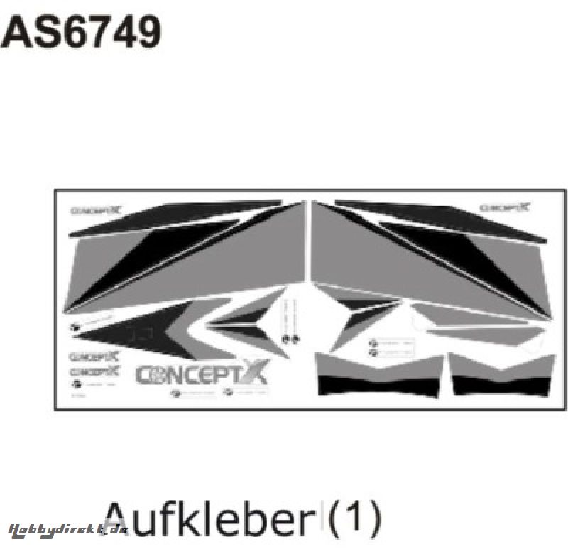 CONCEPT X DECAL Aufkleber-Bogen Thunder Tiger AS6749