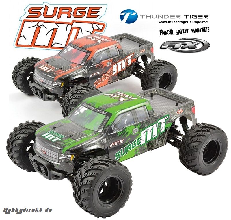 FTX SURGE MT 4WD MONSTER-TRUCK Zufalls-Farbe RTR 2.4G Thunder Tiger FTX5513