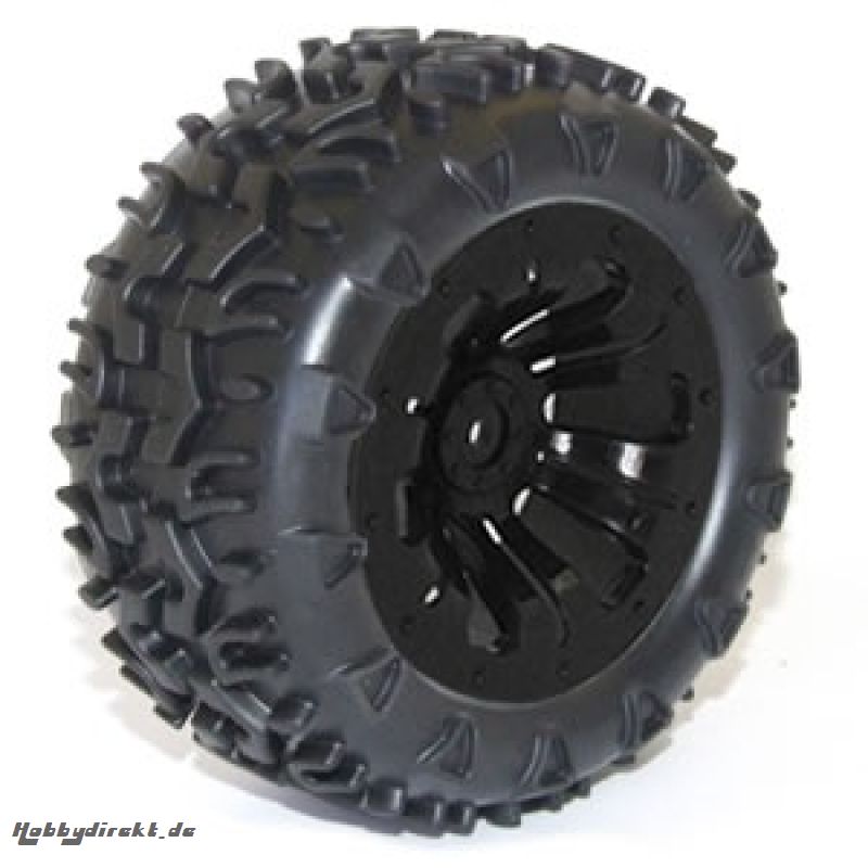 FTX CARNAGE TRUGGY Komplett-Rad, Felge Schwarz (2) Thunder Tiger FTX6310B