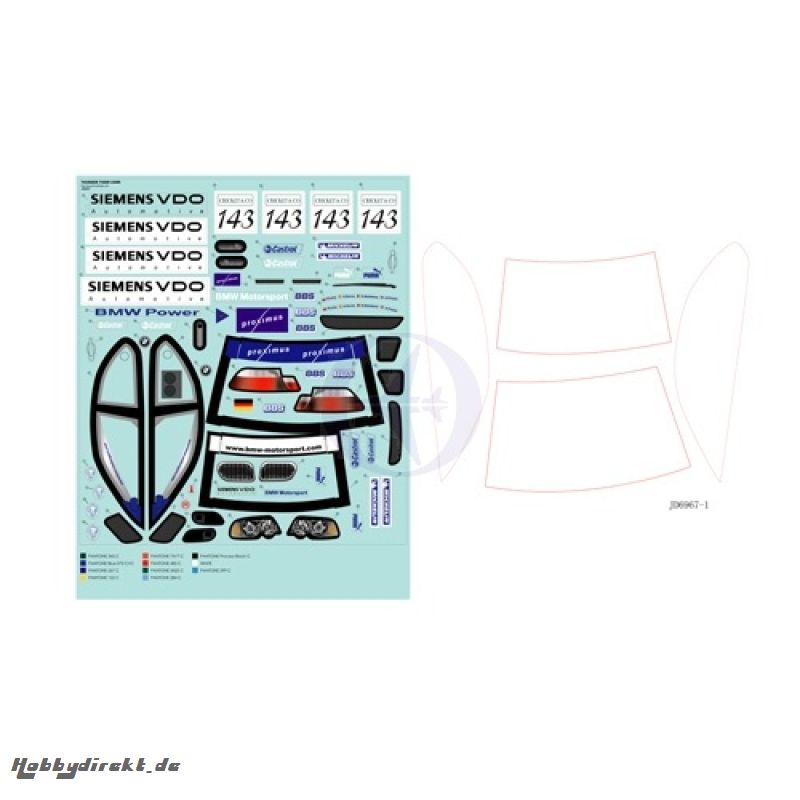 BMW M3 Karosserie + Dekorbogen SSR Thunder Tiger PD7027