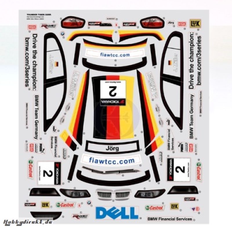 Dekor BMW 320si WTCC#2 Thunder Tiger PD8276