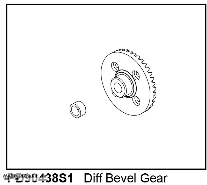 KAISER XS Kegel-Teller-Rad für Getrieb Vorne - Hinten (1) Thunder Tiger PD90438S1