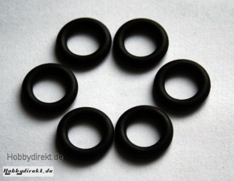 O-Ringe, Gummi, ca. 15,5x10mm für Boots-Klapp-Ruder (6) Thunder Tiger PJ6341