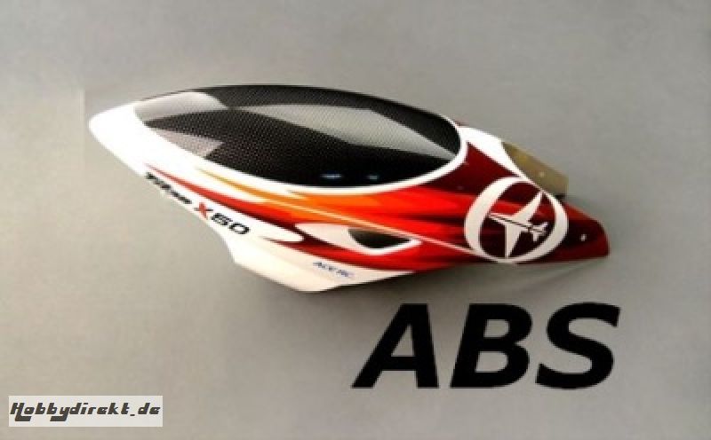 X50 ABS 3D Haube TEAM-Design ROT für 4855, 4856, 4757 Thunder Tiger PV1431-R