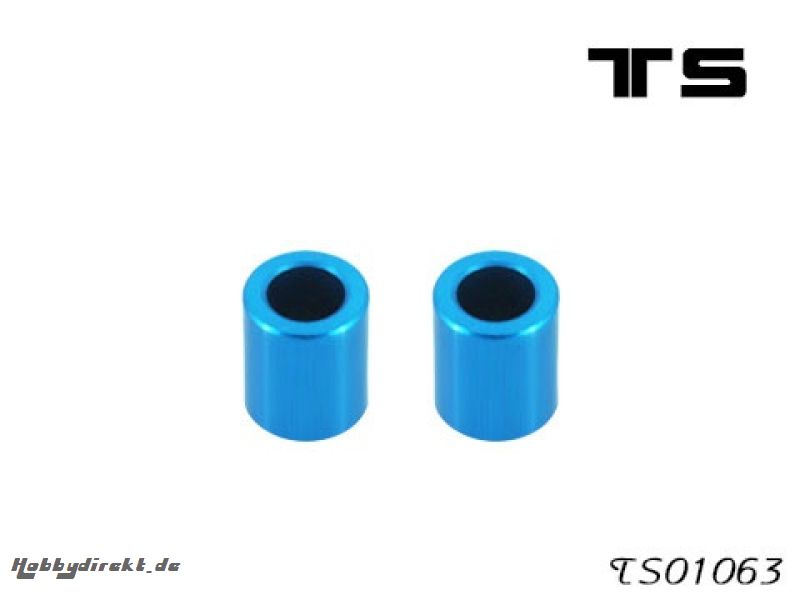 Team Saxo F1-043-A-6, Flügelhalter 6mm, Alu BLAU (2) Thunder Tiger TS01063