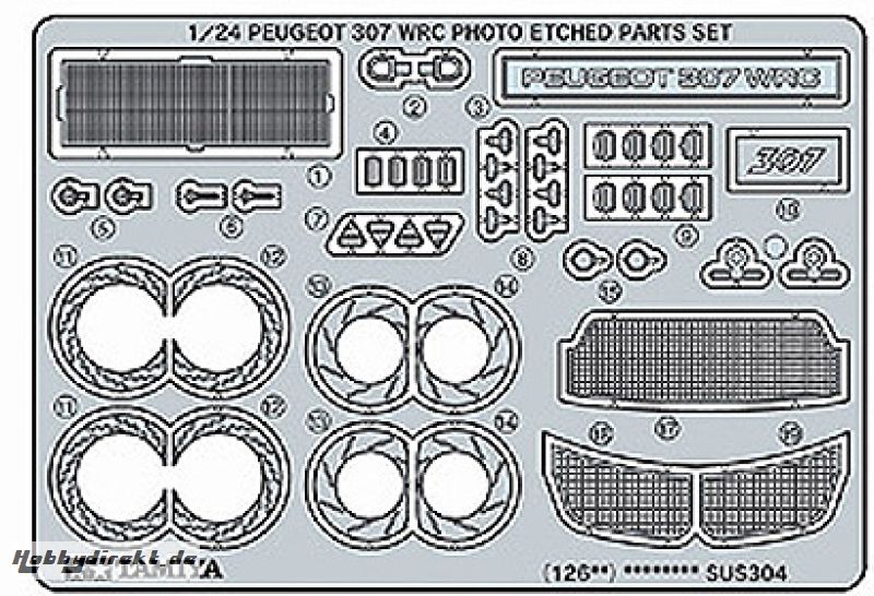 Peugeot 1/24 307WRC Foto-Ät Tamiya 12607