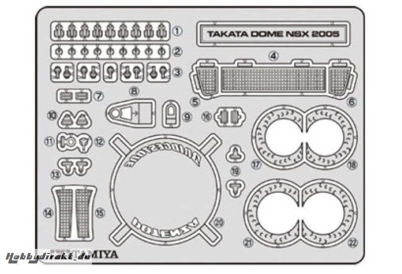 Fotoätzteile Takata Dome Tamiya 12615