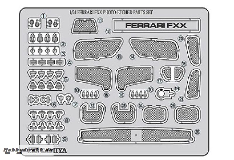 Fotoätzteile Ferrari FXX Tamiya 12616