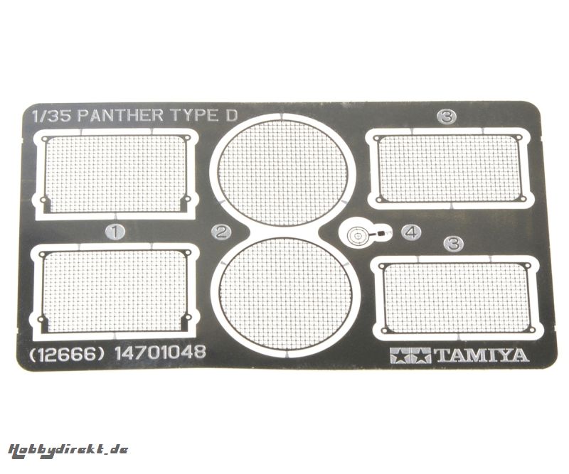 1:35 Photoätzteile Kühler Panther Ausf.D Tamiya 12666 300012666