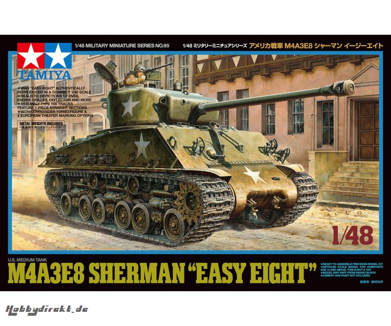 1:48 US M4A3E8 Sherman Easy Eight Tamiya 32595 300032595