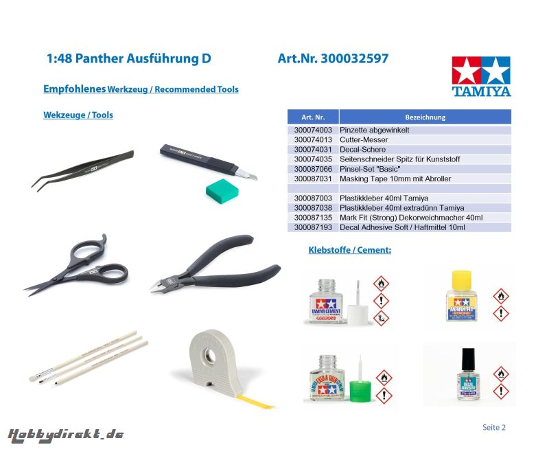 1:48 Panther Ausführung D Tamiya 32597 300032597