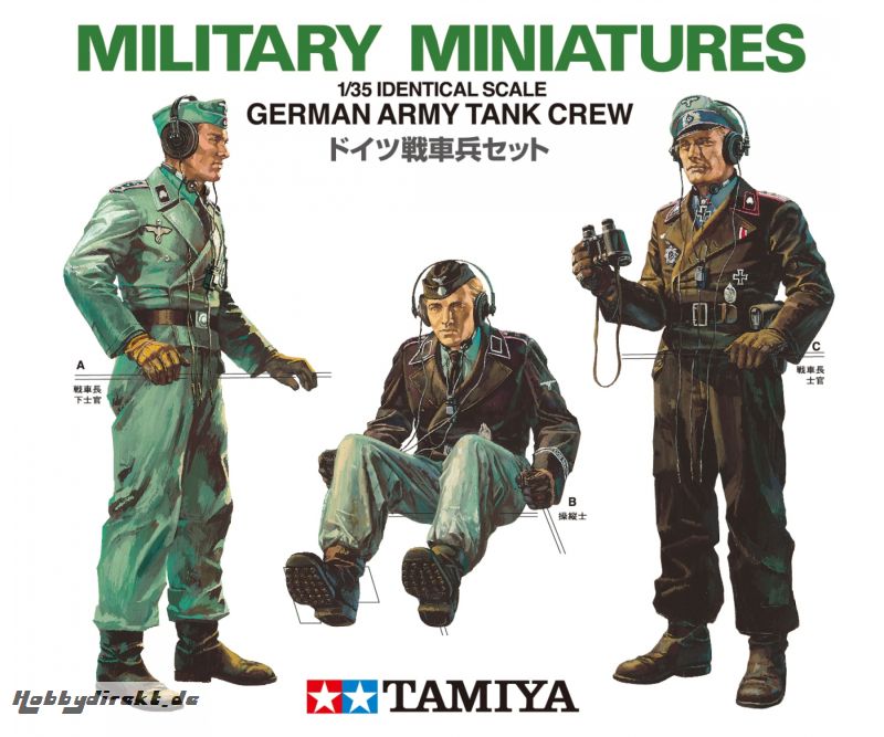 1:35 Fig.-Set Dt. Panzerbesatzung (3) Tamiya 35001 300035001