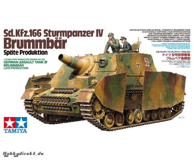 1:35 Sd.KFz. 166 Brummbär Späte Prod. Tamiya 35353 300035353