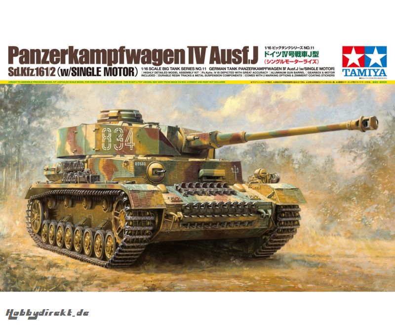 1:16 Panzer-Kampfwagen IV Ausf.J (S.Mot) Tamiya 36211 300036211