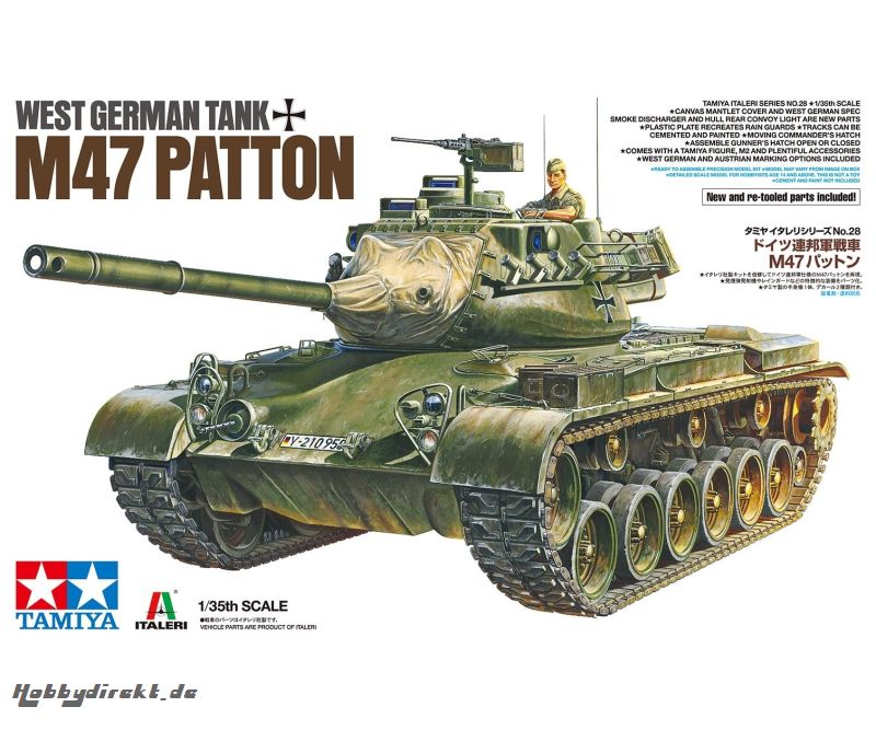 1:35 Dt. M47 Kampfpanzer Tamiya 37028 300037028