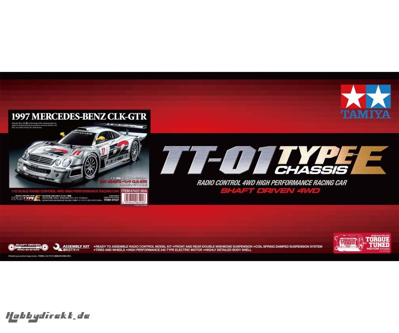 1:10 RC MB CLK-GTR 1997 TT-01E Tamiya 47437 300047437