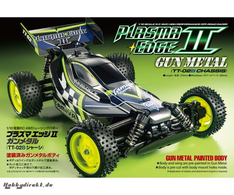 1:10 RC Plasma Edge II GunMet. TT-02B Tamiya 47446 300047446