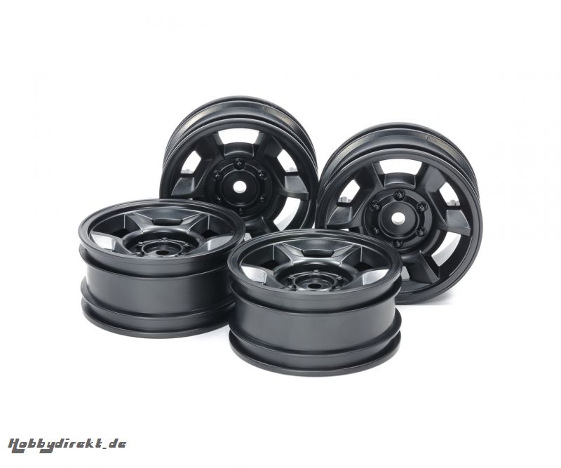 CC-02 6-Sp.-Felgen 26mm (4) Sw. Offset+4 Tamiya 51688 300051688