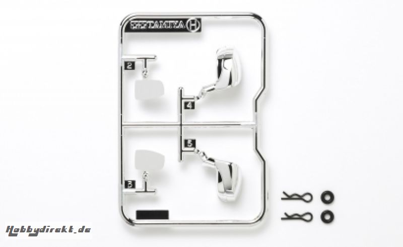 1:10 Tourenwagenspiegel (2) Chrom Tamiya 54732 300054732